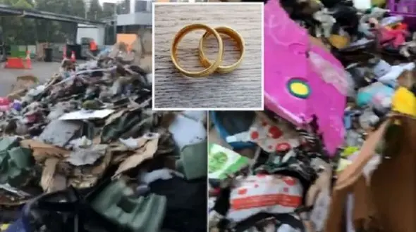 کشف 2 حلقه الماس ازدواج از میان زباله ها !+عکس