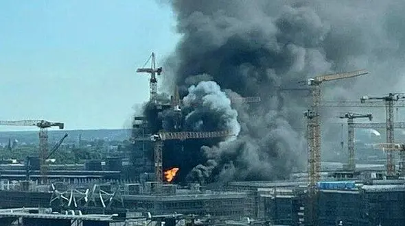 فیلم آتش سوزی مهیب در هامبورگ آلمان