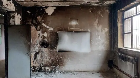 بخاری نفتی مدرسه دانش آموزان کرمانشاهی را سوزاند + فیلم و عکس