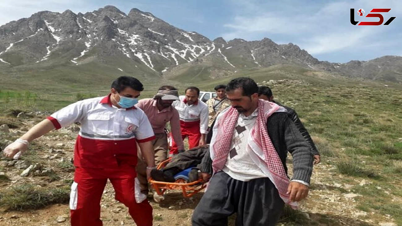 نجات چوپان حادثه دیده در کوه پریشان قروه