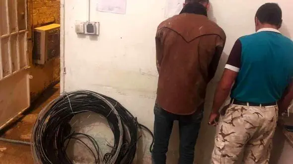 دستگیرس سارقان کابل فشار قوی در آبادان + عکس