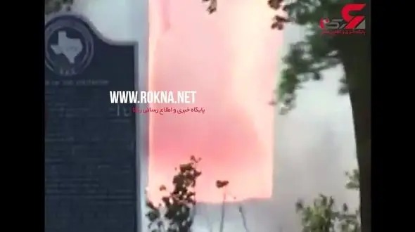  کلیسای ۱۰۰ ساله تگزاس در آتش +فیلم