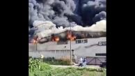اولین تصاویر از آتش‌سوزی مهیب ۱۰ کارخانه در بورسای ترکیه