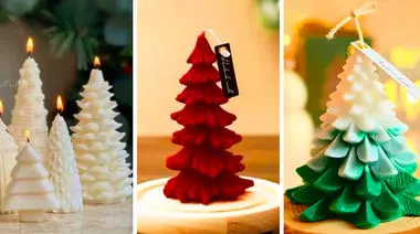 تزئینات کریسمس با شمع: 15 مدل شمع فانتزی کاج برای خلق فضایی دلنشین