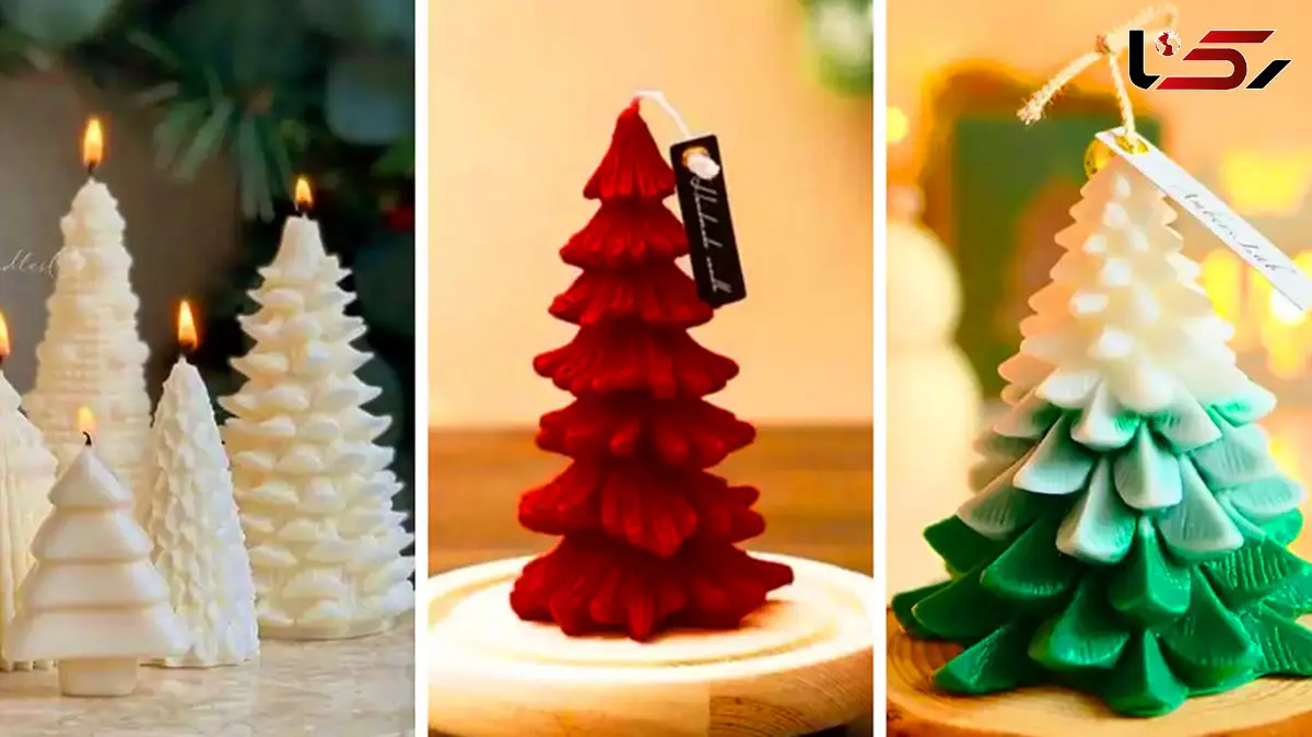 تزئینات کریسمس با شمع: 15 مدل شمع فانتزی کاج برای خلق فضایی دلنشین
