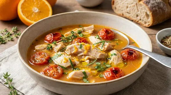 طرز تهیه سوپ پرتقال با مرغ؛ یک سوپ پاییزی متفاوت و خوشمزه