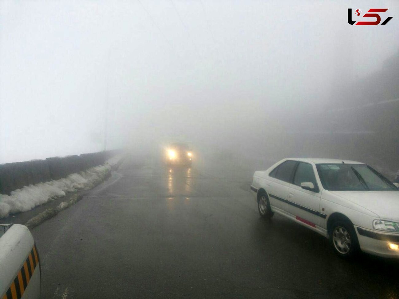 بارش باران و برف دید افقی در آزادراه های قزوین را کاهش داد