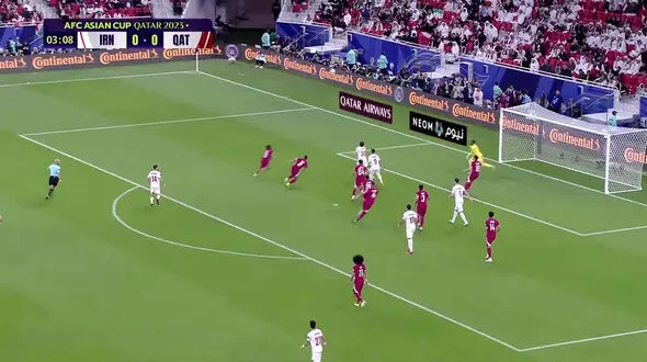 گل اول قطر به ایران توسط جاسم ابوالسلام