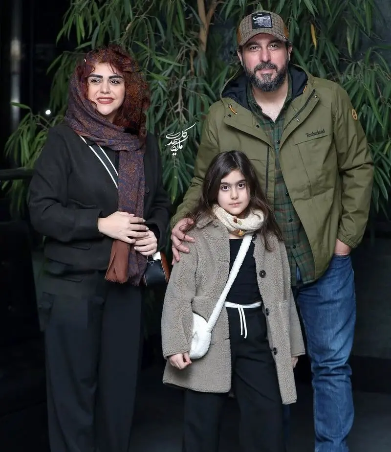 محسن کیایی و همسر و دخترش