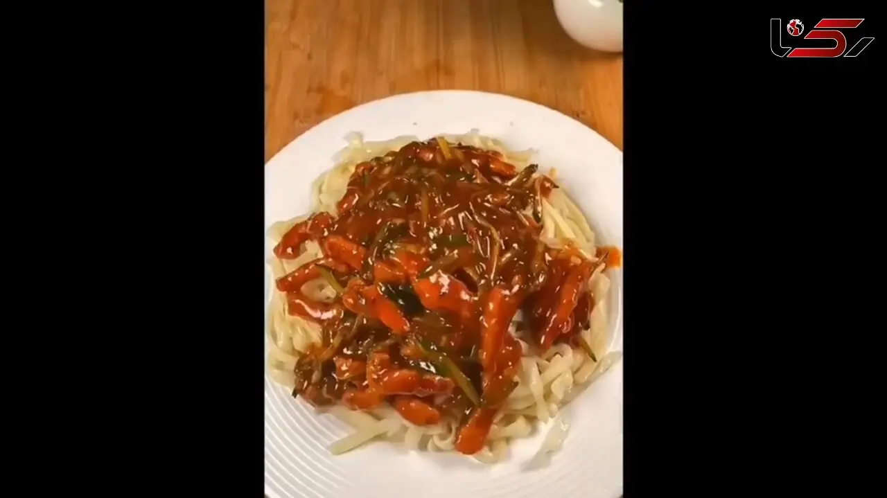 پاستای مرغ و سبزیجات ناهار امروز + فیلم