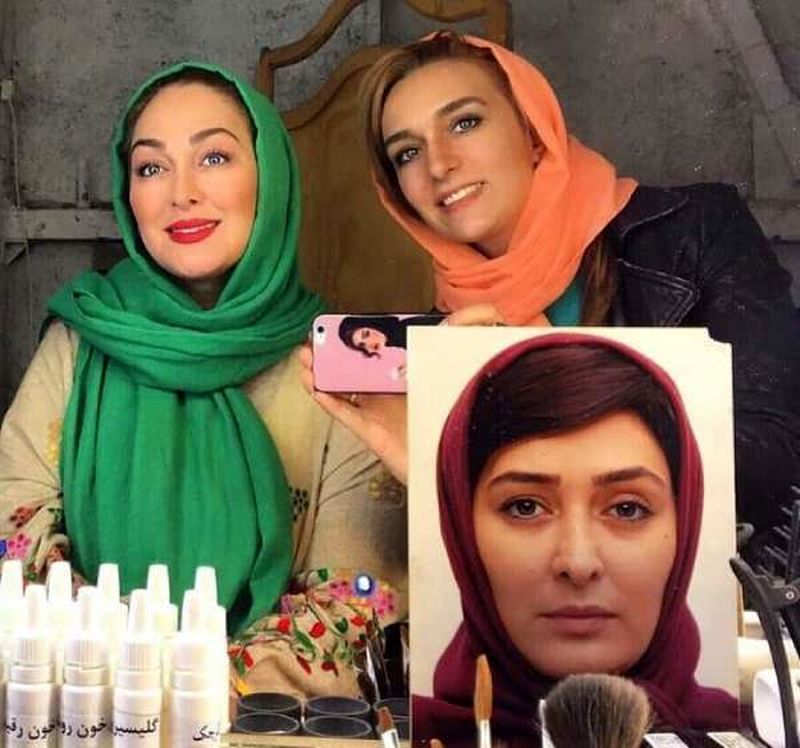 الهام حمیدی قبل و بعد گریم
