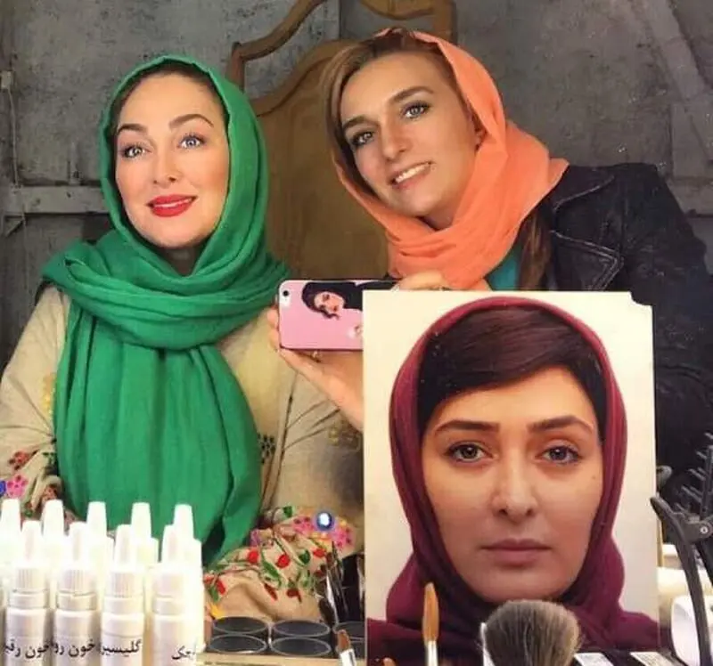الهام حمیدی قبل و بعد گریم