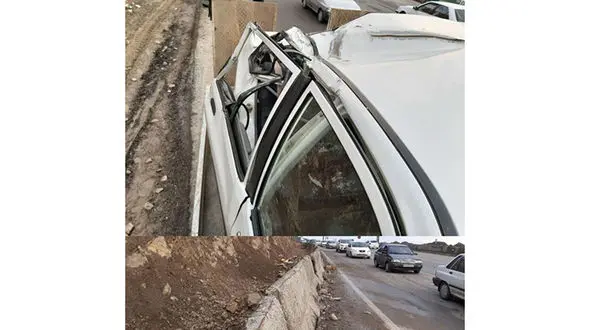 تصویر محل مرگ دختر جوان در جاده هراز / سنگ از آسمان سقوط کرد