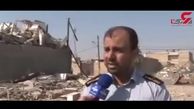 تخریب خانه دو طبقه در آبادان بر اثر انفجار گاز + فیلم 