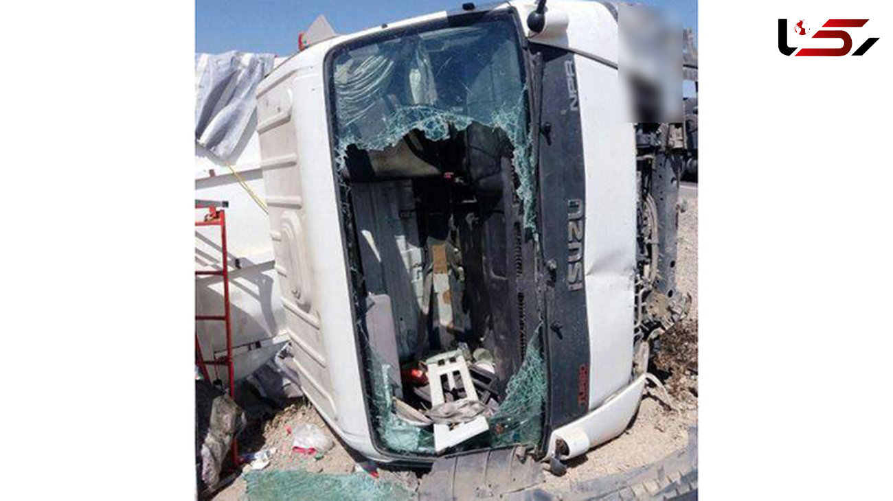 سقوط مرگبار کامیون از روی پل در همدان +عکس 