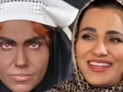 فیلم / رونمایی زهره آبیار دایه سیاه بامداد خمار از سختگیری های خواهرش که کارگردانبود /   فقط من رو سیاه کرد  چون خواهر بزرگمه فقط گفتم چشم 