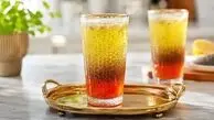 طرز تهیه شربت خاکشیر دو رنگ خوش‌ رنگ و خنک برای روزهای گرم + ایده های خلاقانه و متنوع