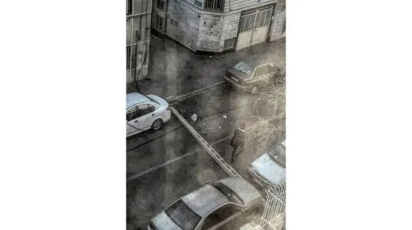 عکس سقوط وحشت آور تیر برق در خیابان جمهوری / صدای هولناک در بامداد سه شنبه