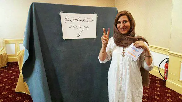 فاطمه معتمد آریا در کن رای داد+ فیلم و عکس