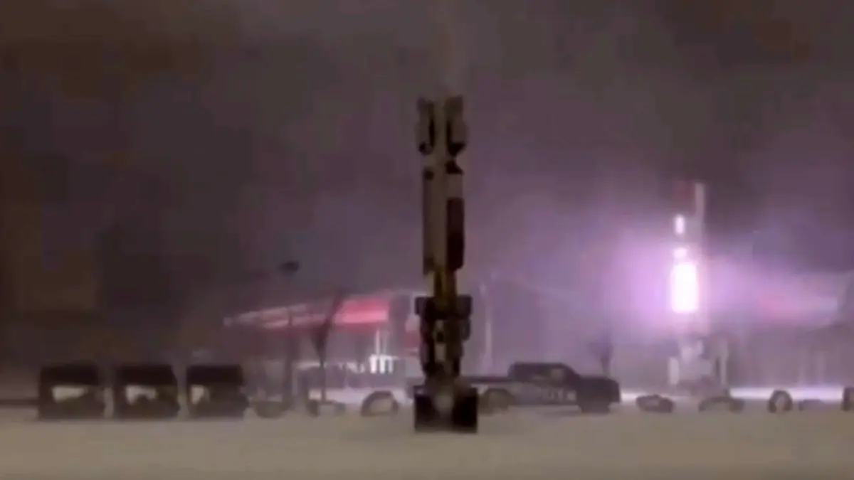 فیلم تصاویر مهیب طوفان و برف در آمریکا