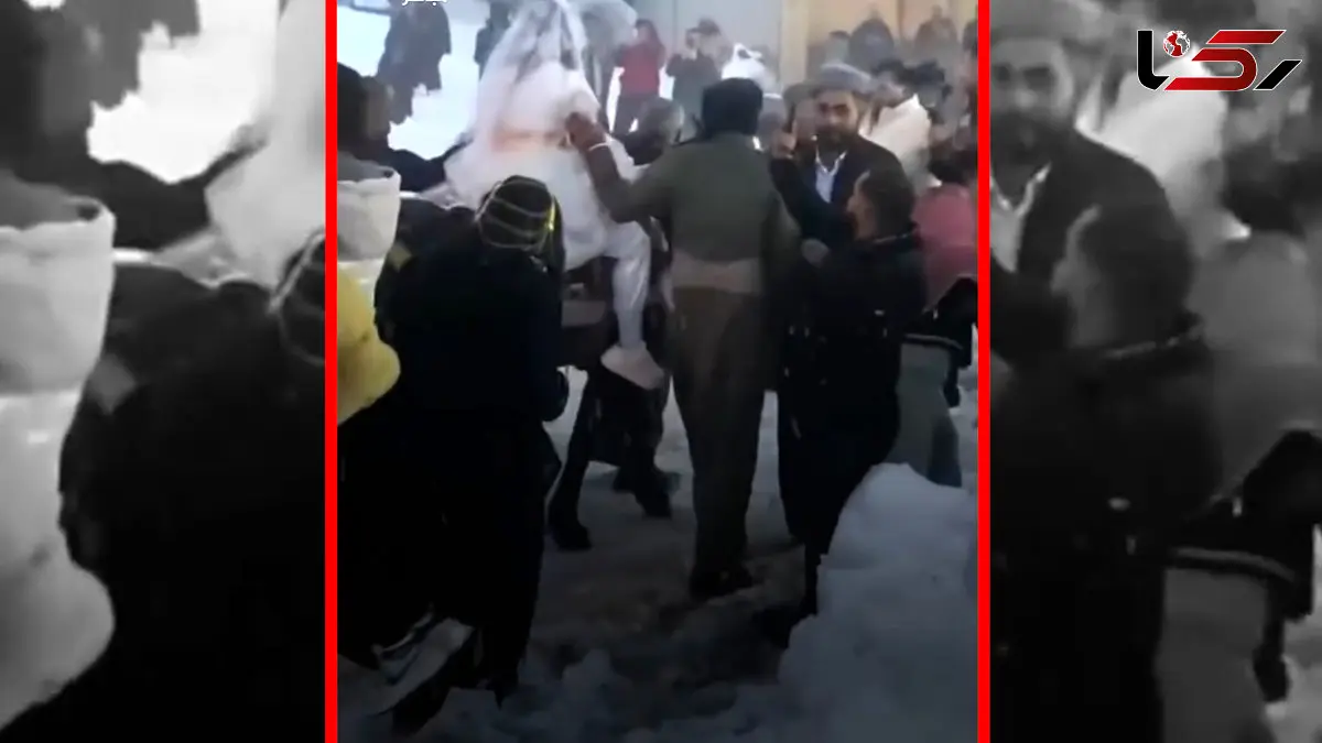 فیلم عروسی متفاوت یک زوج عراقی در میان برف