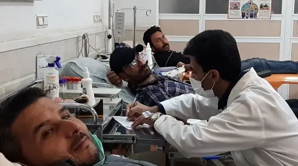 فیلم استقبال مردم گلپایگان برای اهدای نذر خون / 5 برابر بیشتر خون اهدا کردند