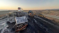 قاچاق سوخت در ایرانشهر حادثه آفرید / ۴ نفر در شعله‌های آتش سوختند