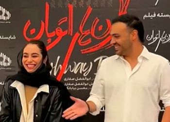 فیلم / سوژه شدن مدل عجیب دست دادن سامان صفاری و مریم شاه‌ولی، بازیگرانِ فیلم «گوزن‌های اتوبان» ....