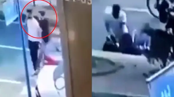 فیلم کتک خوردن شدید موبایل قاپ توسط پسر جوان در خیابان!