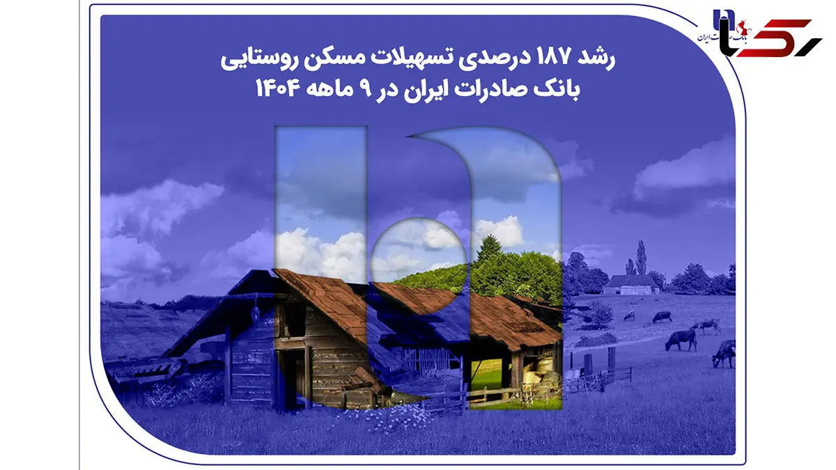 ​رشد ۱۸۷ درصدی تسهیلات مسکن روستایی بانک صادرات ایران در ۹ ماهه ۱۴۰۴