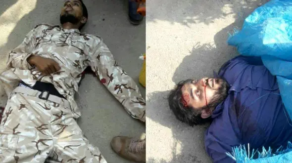 اولین عکس از جسد 2 تروریست در حمله تروریستی اهواز 