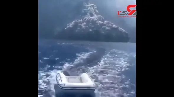 فیلم فرار از فوران آتشفشان در ایتالیا