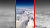 فیلم دماوند برفی از فراز آسمان و عظمت قله ایران