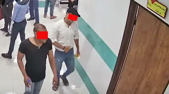 بازداشت دزدان بیمارستان شهید بهشتی آبادان / سارق لباس مشکی گریخت+ عکس