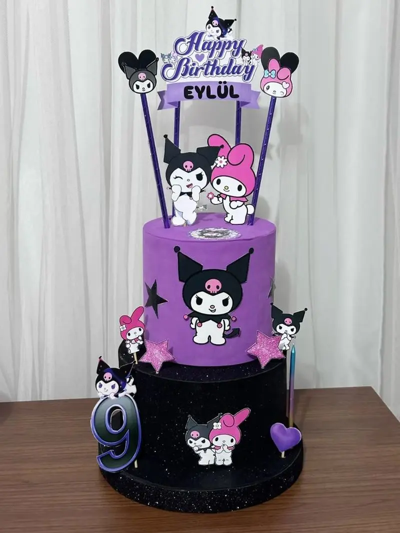 کیک تولد کرومی ساده