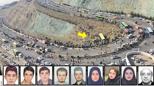 تلخ ترین فیلم دیده نشده از حادثه اتوبوس علوم تحقیقات ! +صدای ناله های دانشجویان  