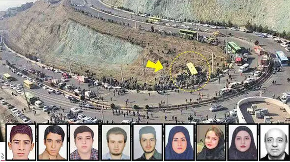 تلخ ترین فیلم دیده نشده از حادثه اتوبوس علوم تحقیقات ! +صدای ناله های دانشجویان  