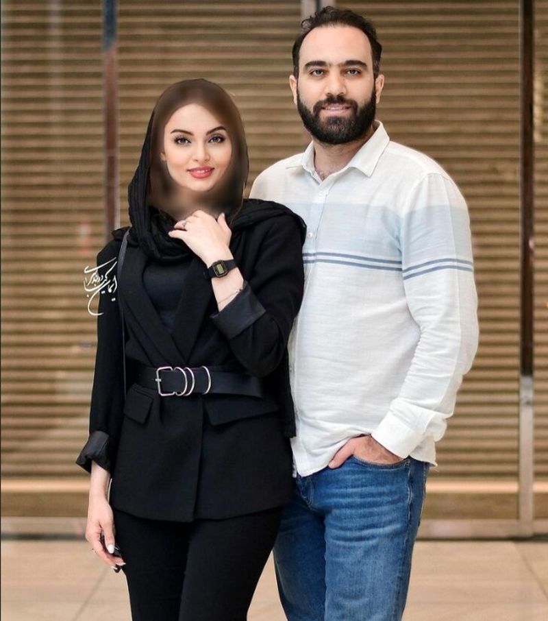 نیلوفر پارسا و همسرش