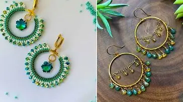 ترکیب رنگ‌ های گوشواره آفتاب گل سبز؛ راز زیبایی پاییز و بهار