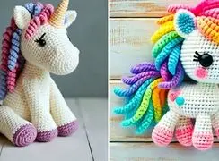 عروسک یونیکورن بافتنی؛ ترکیب هنر و تخیل کودکانه