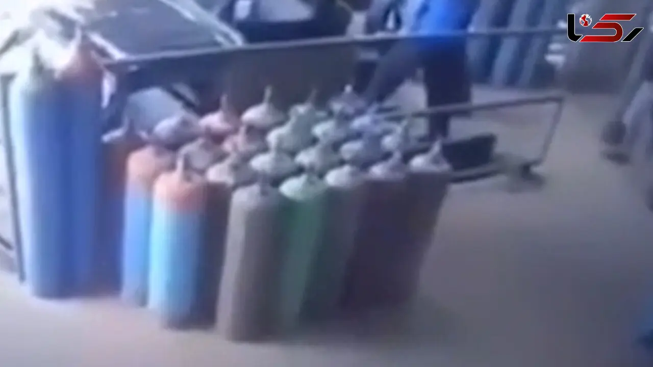 فیلم وحشتناک از لحظه ترکیدن کپسول اکسیژن / انگار موشک بالستیک بود/ مهم