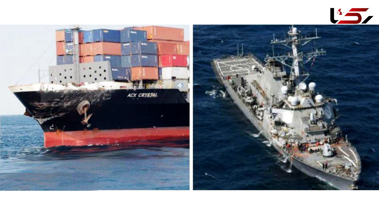 جزییاتی از تصادف مرگبار ناوشکن آمریکایی با یک کشتی تجاری در دریای ژاپن+ عکس