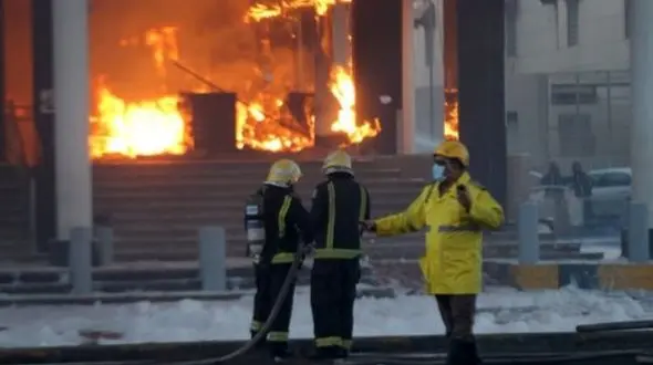 آتش‌سوزی گسترده در جده 