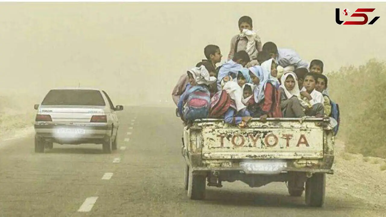 جزییات جا به جایی وحشتناک دانش آموزان با وانت بار ! +عکس