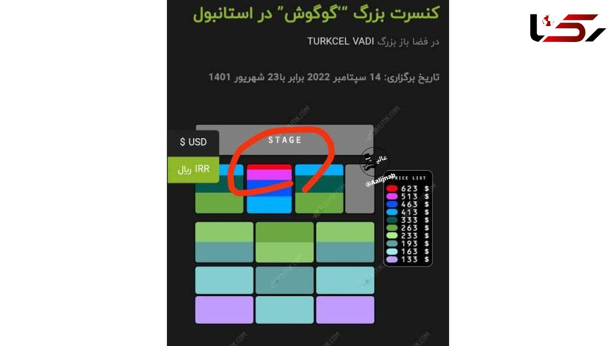 جنجال بلیط نجومی کنسرت خانم خواننده در ترکیه ! / گرانتر از جام جهانی فوتبال !  + عکس