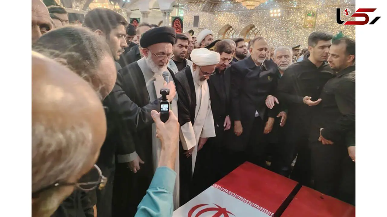  پیکر شهیدان سرلشکر سلامی وسردار شانه‌ئی در شهر ری به خاک سپرده شد