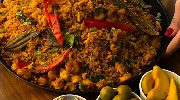 طرز تهیه پلو جنوبی و چیپس و پنیر خاص در منزل