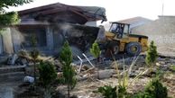 تخریب بنای وزارت نیرو در حریم رودخانه کرج + فیلم