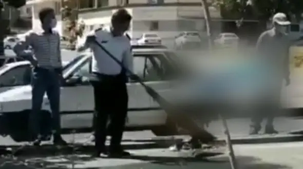 کار جالب پلیس با غیرت راهنمائی و رانندگی در خیابان همدان + فیلم