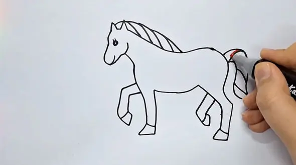 فیلم آموزش نقاشی اسب برای بچه ها